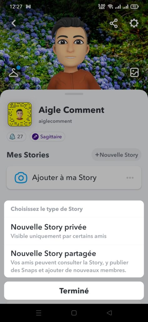 Comment faire une story privée sur Snapchat